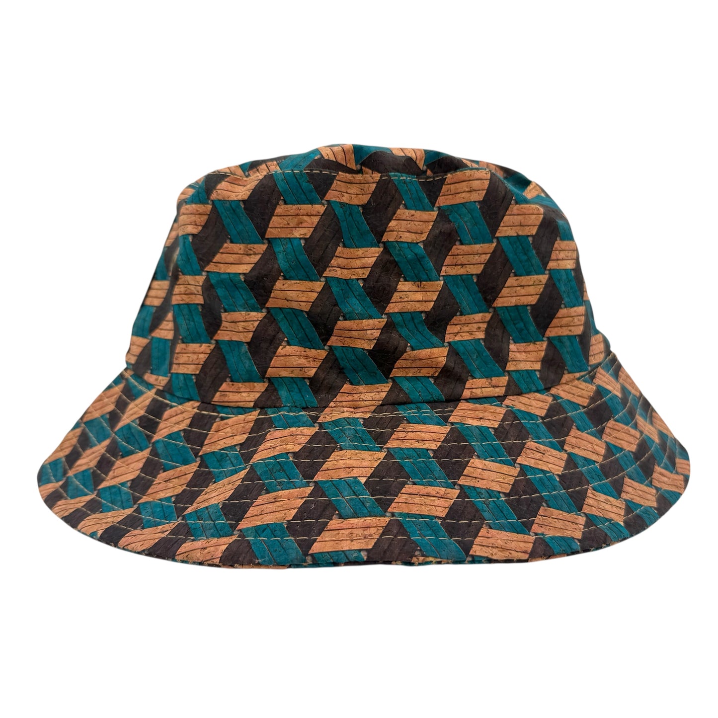 Cork Bucket Hat-Geo Weave