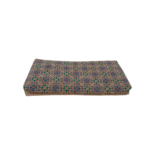 Cork Pencil Pouch-Vintage Green Tiles