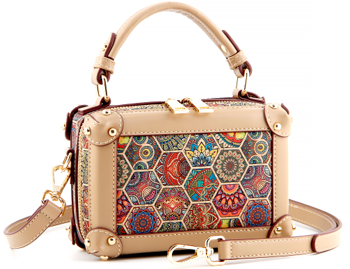 Cork Box Bag-Starry Mandala