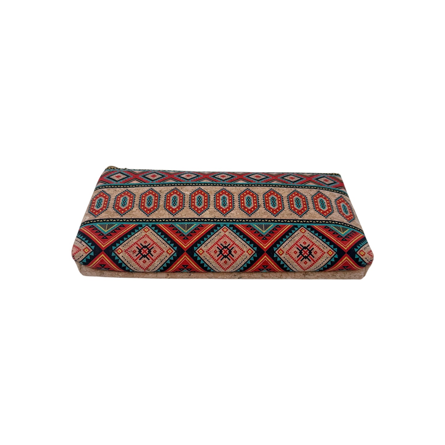 Cork Pencil Pouch-Tribal Rhombus
