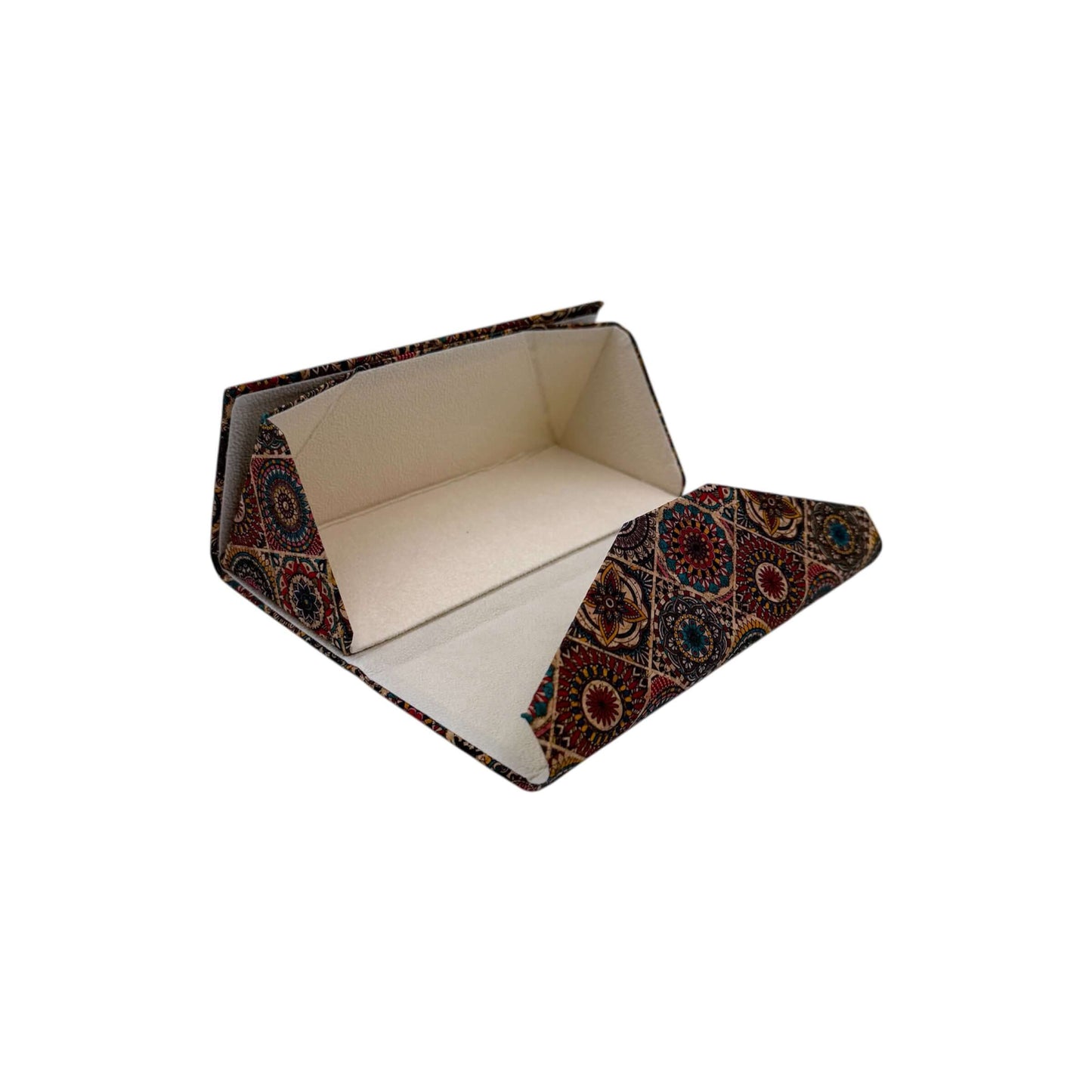 Foldable Cork Eyeglass Case-Boho Medallion