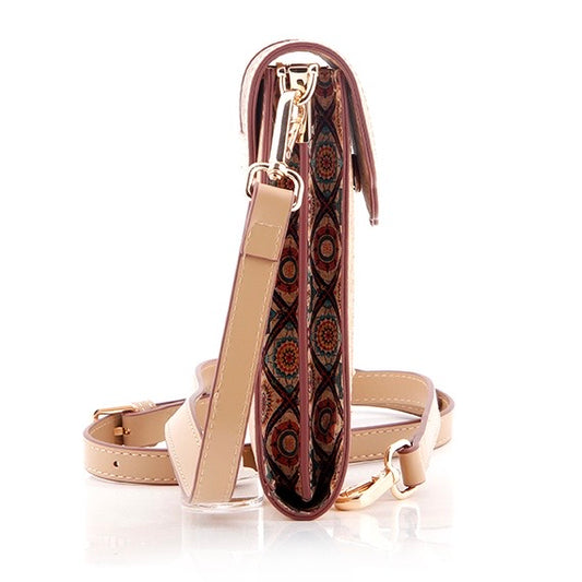 Cork Phone Crossbody Bag-Mediterranean Mosaic