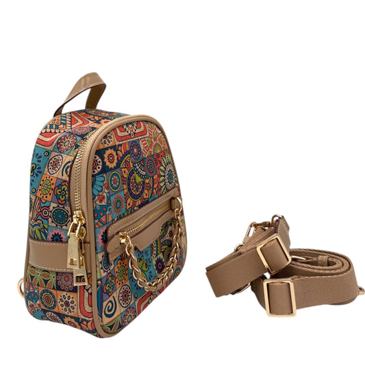 Cork Mini Backpack-Color Patchwork