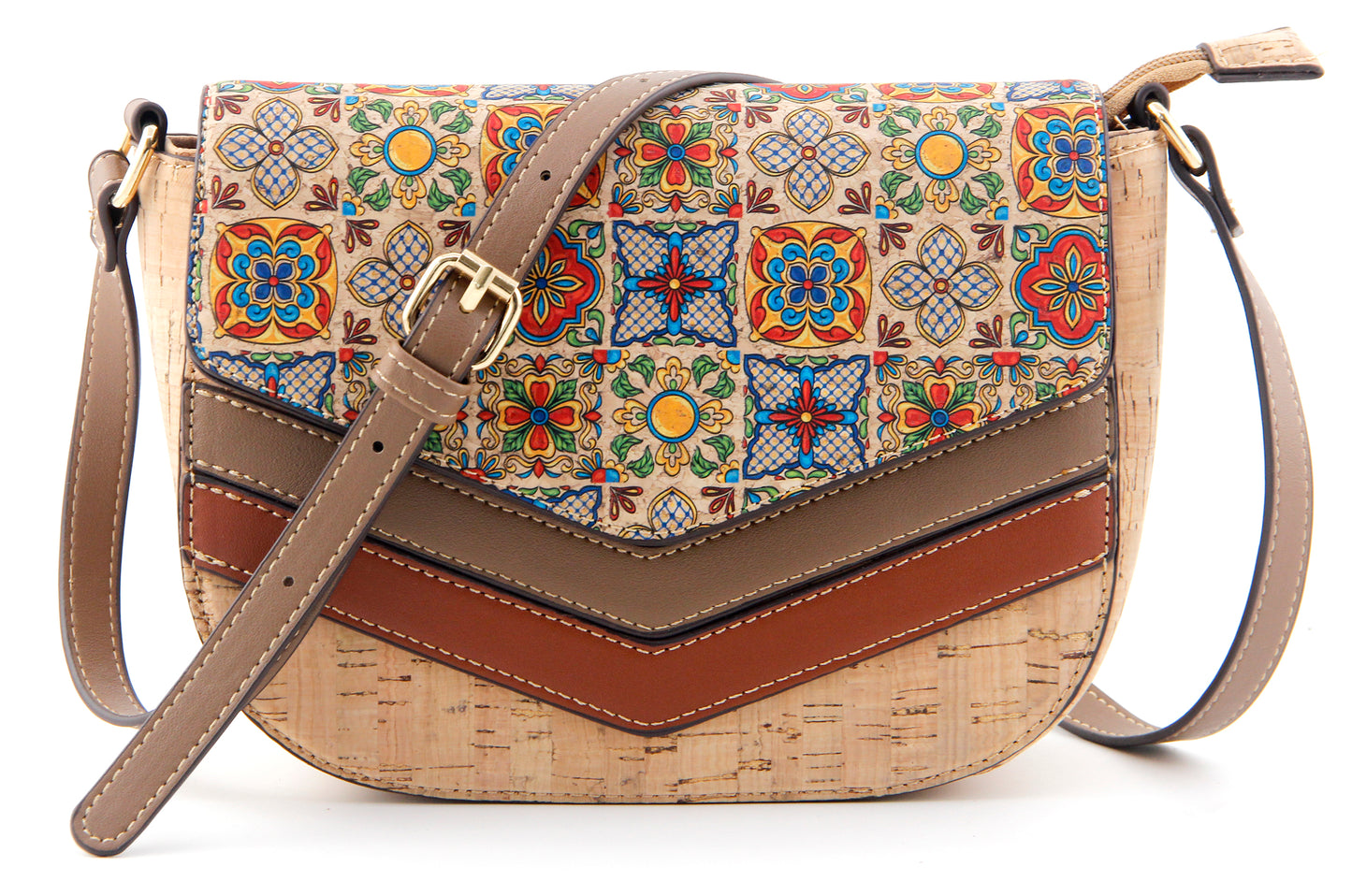 Artistic Flap Crossbody Bag-Festival Patchwork