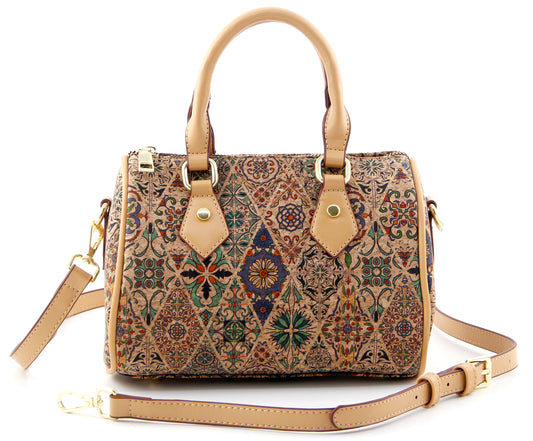 软木波士顿包-复古马赛克