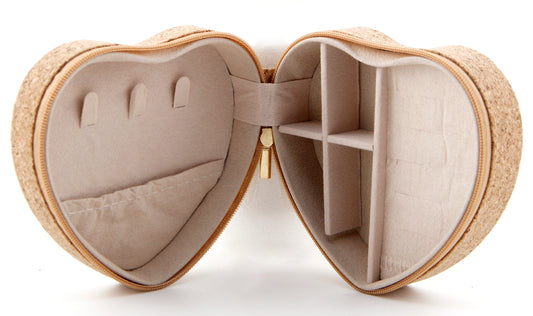 Cork Jewelry Box Heart-Whimsical Townscape