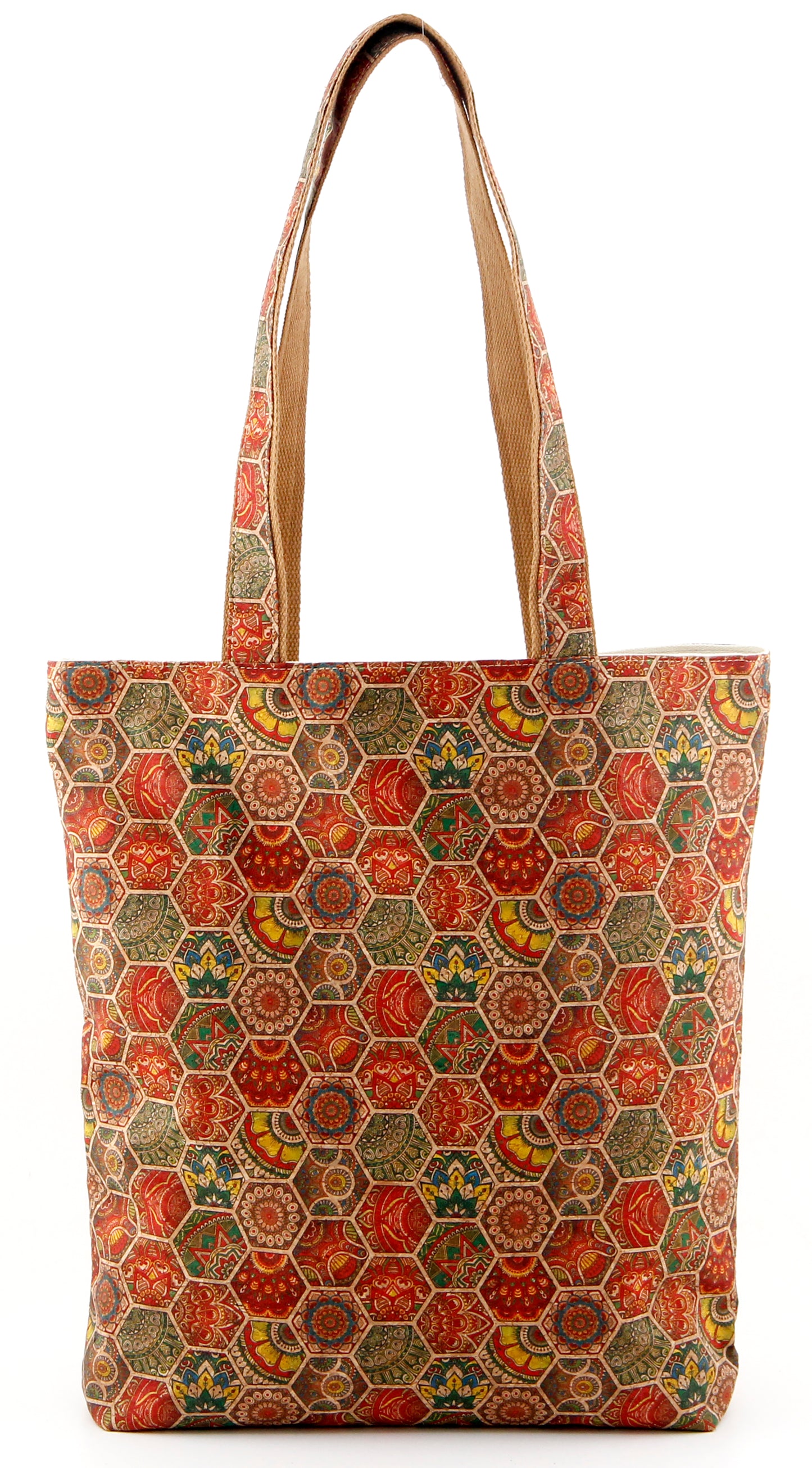 Shopping Bag-Hexagon Mosaic Pattern
