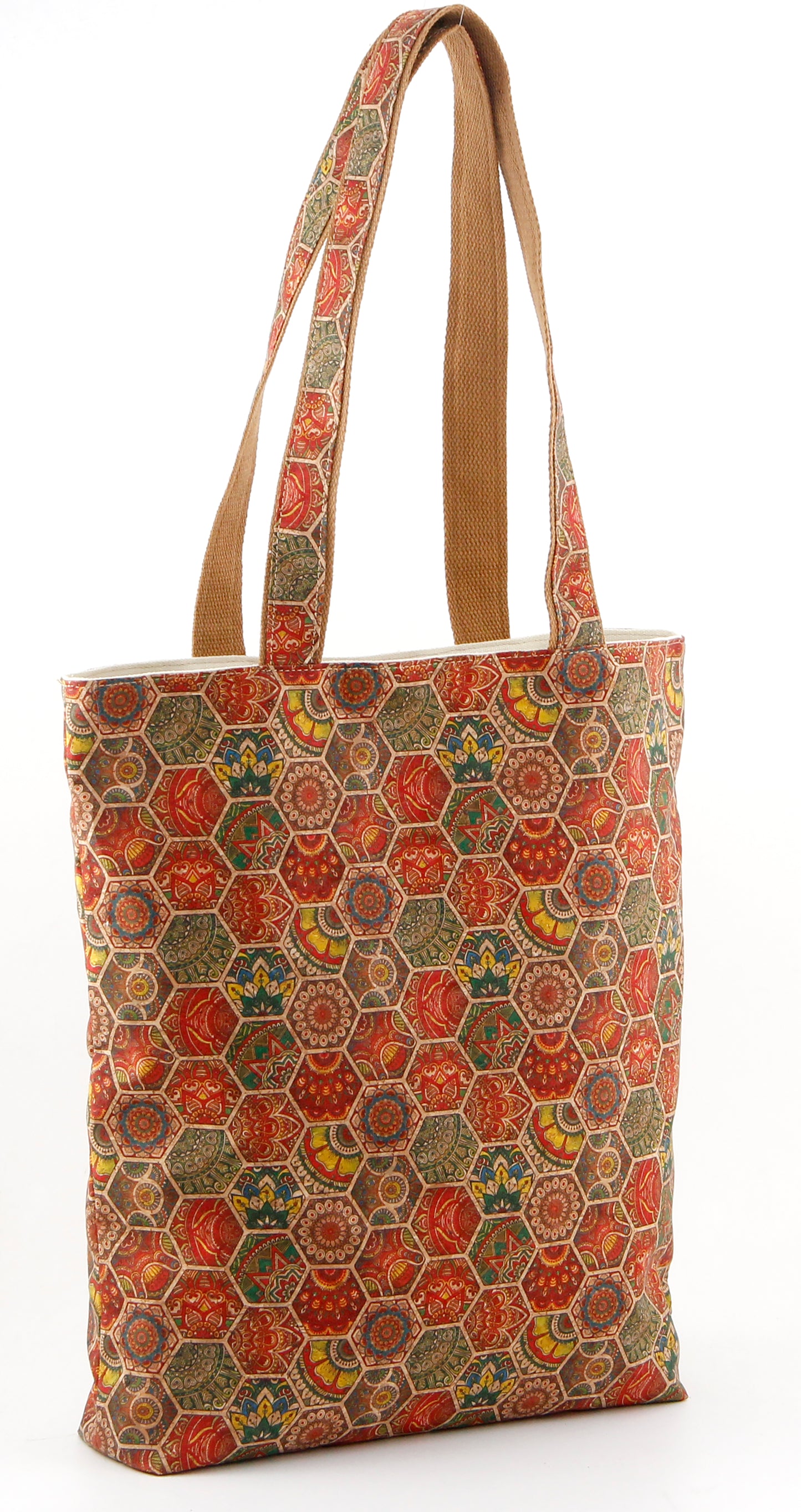 Shopping Bag-Hexagon Mosaic Pattern