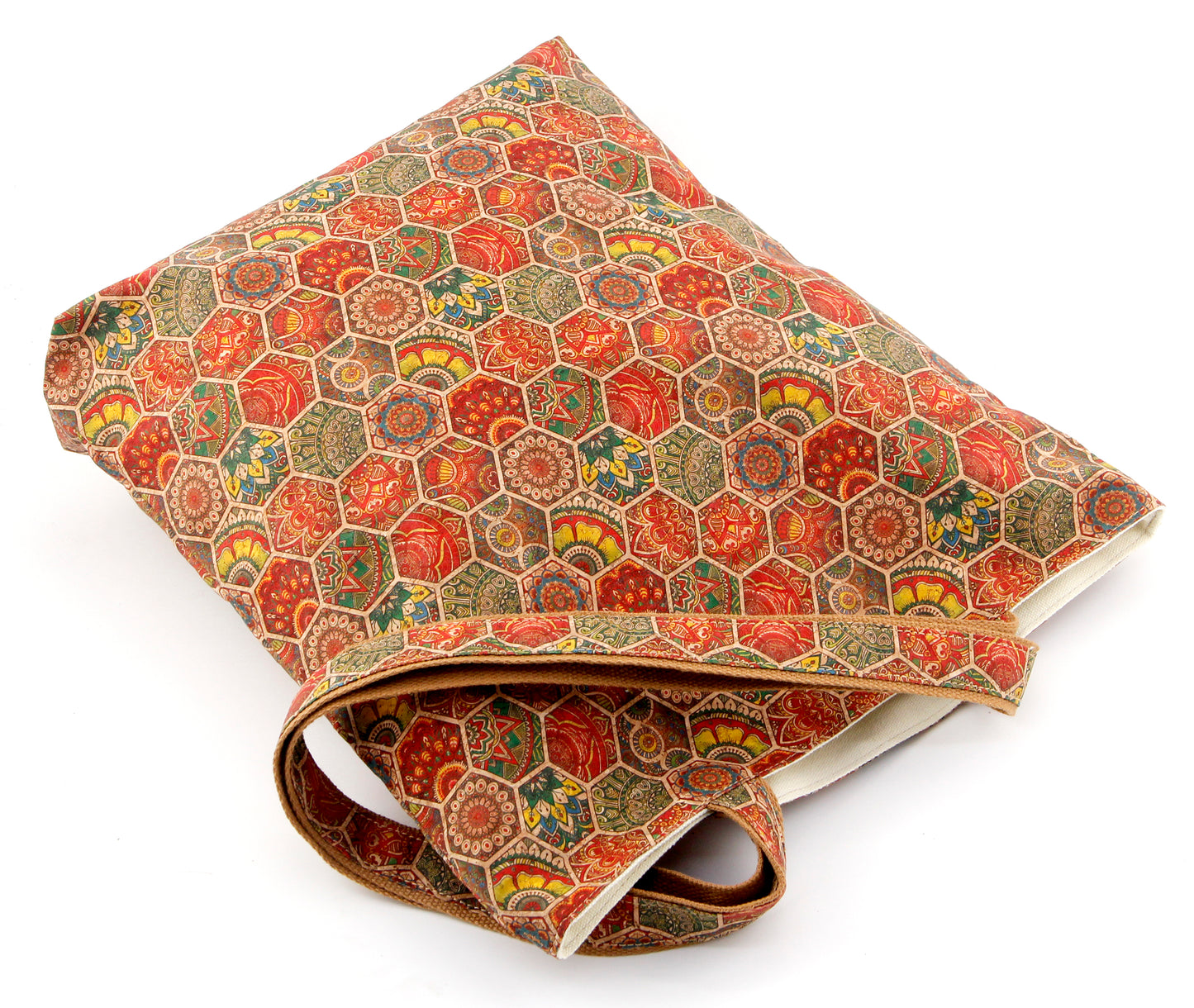 Shopping Bag-Hexagon Mosaic Pattern