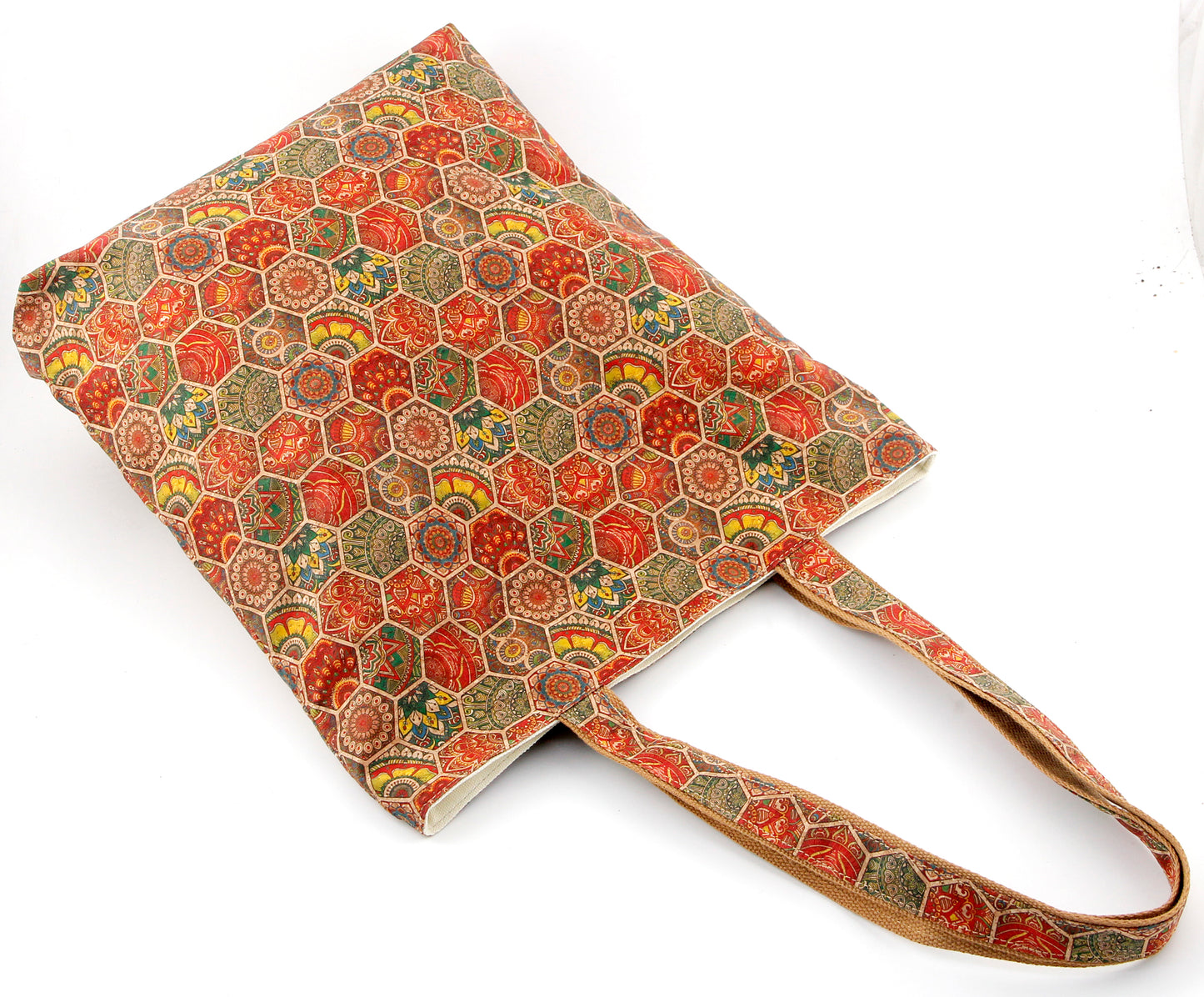Shopping Bag-Hexagon Mosaic Pattern