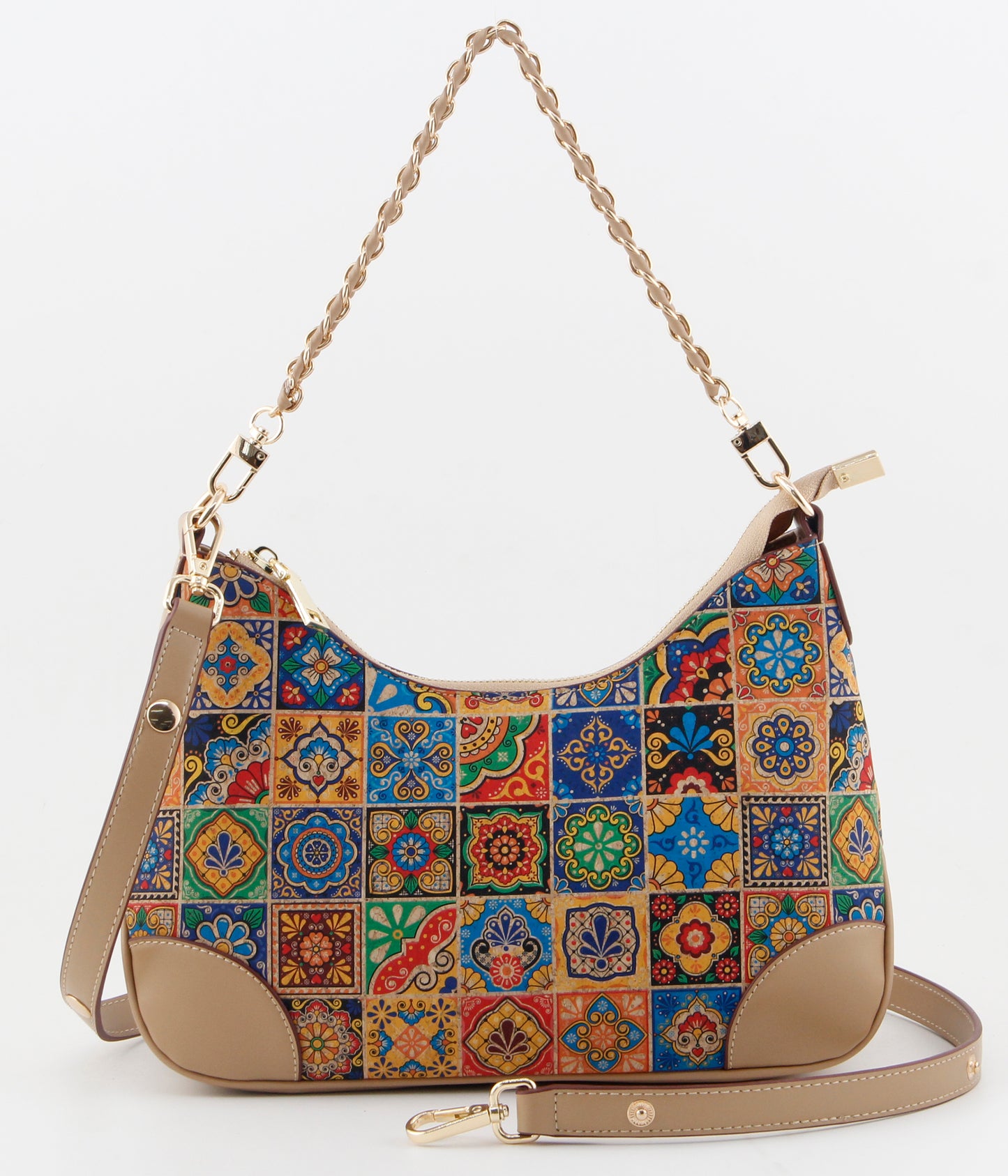 Mosaic Printed Shoulder Bag-Passion Mosaic