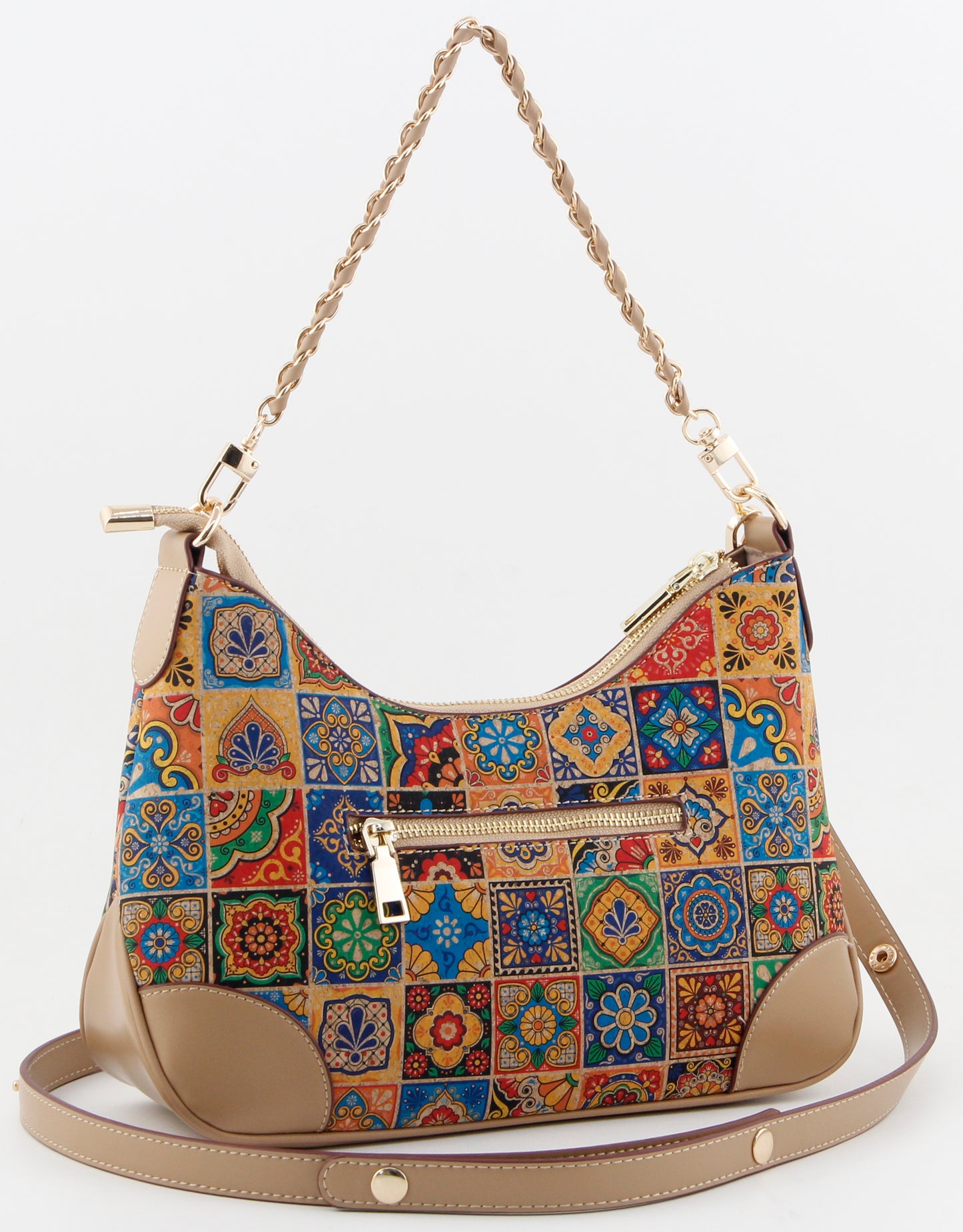 Mosaic Printed Shoulder Bag-Passion Mosaic
