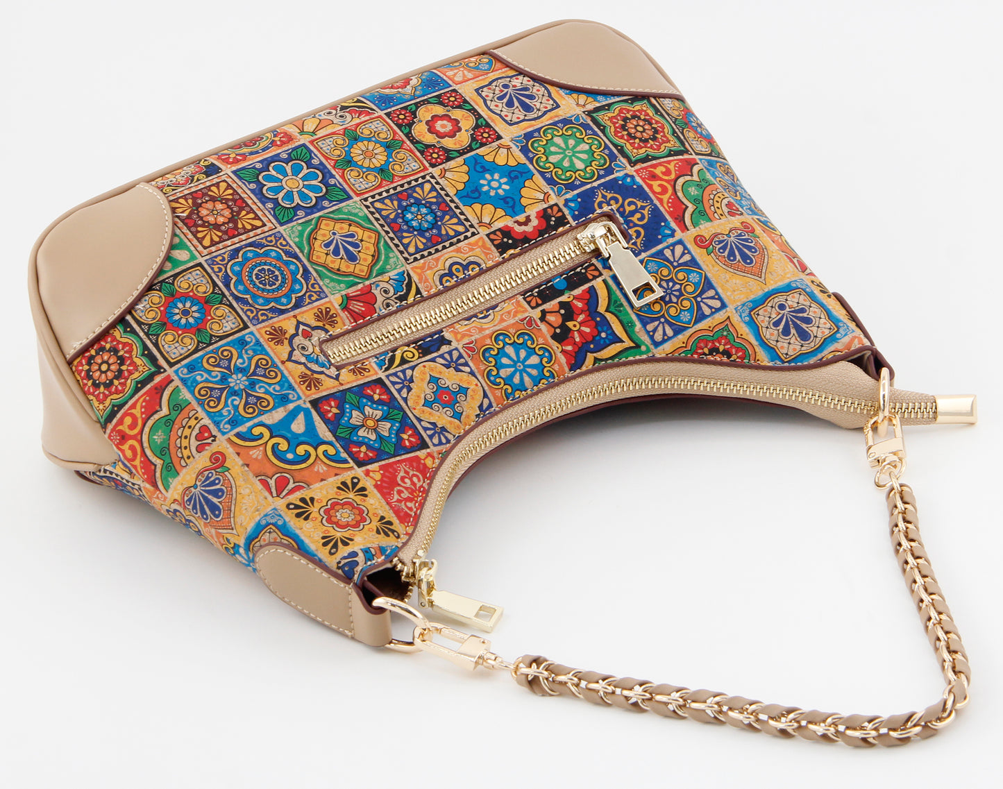 Mosaic Printed Shoulder Bag-Passion Mosaic