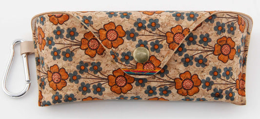 Cork Printed Sunglass Case-Amber Garden