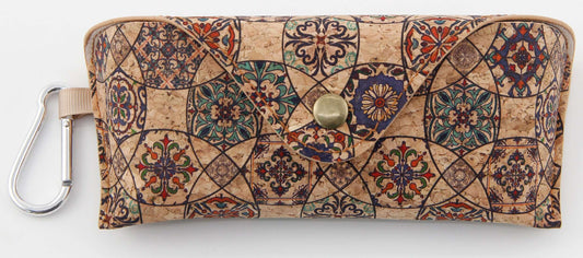 Cork Printed Sunglass Case-Moroccan Tiles