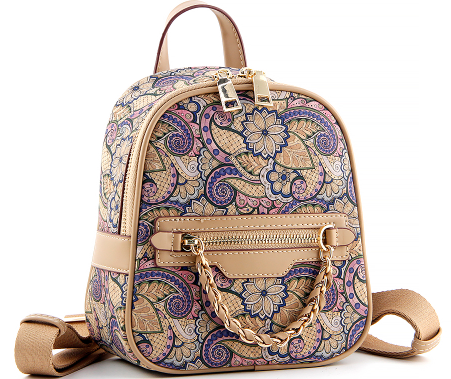 Cork Mini Backpack-Paisley Charm