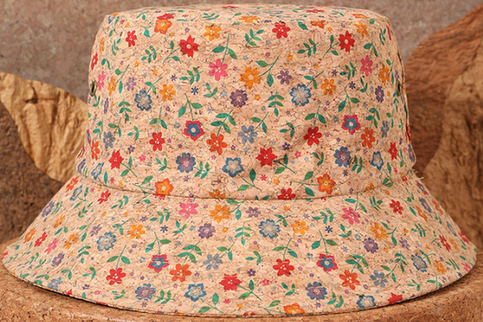 Cork Bucket Hat-Floral Meadow