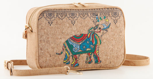 Cork Camera Bag-Joyful Elephant