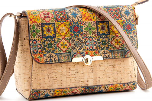 Cork Classic Crossbody Bag-Tile Charm