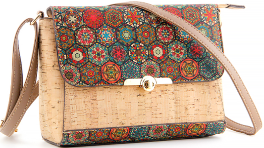 Cork Classic Crossbody Bag-Mandala Star