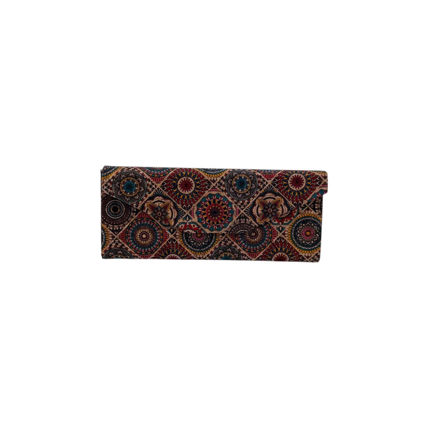 Foldable Cork Eyeglass Case-Boho Medallion
