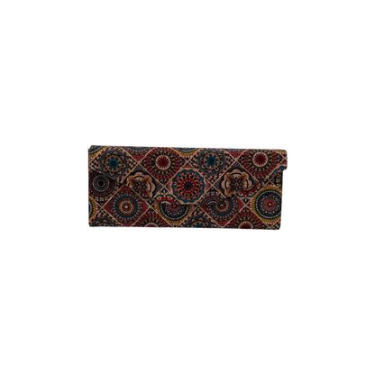 Foldable Cork Eyeglass Case-Boho Medallion