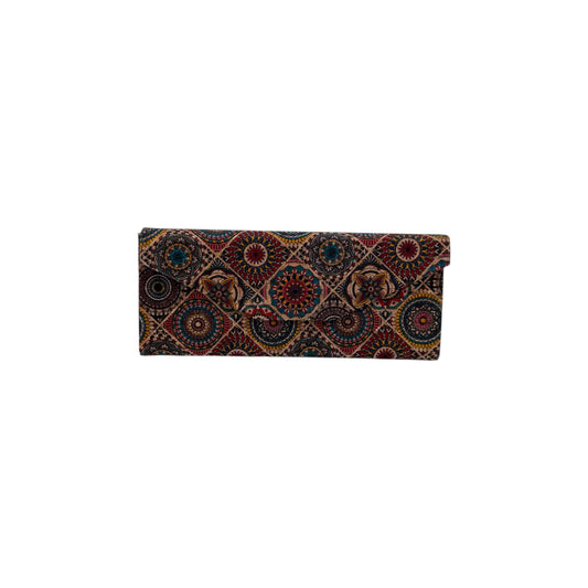 Foldable Cork Eyeglass Case-Boho Medallion