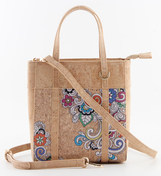 Versatile Handheld & Crossbody Bag-Blooming Corners