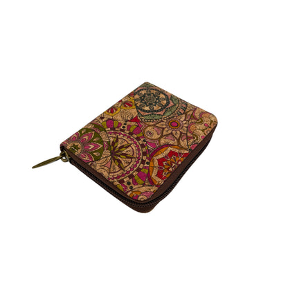 Cork Mini Wallet-Mandala Pink