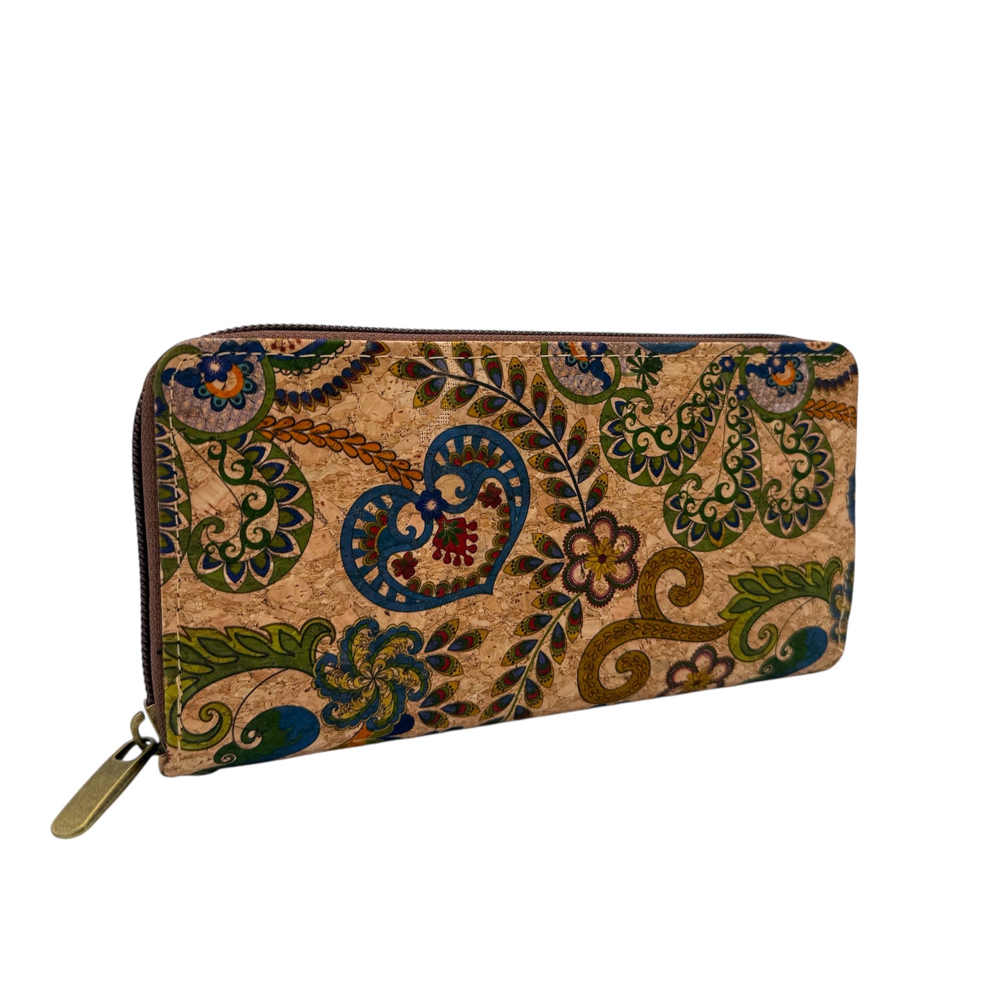 Cork Artist Wallet-Paisley Garden