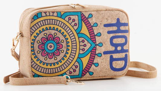 Cork Camera Bag-Sunburst Mandala Blossom