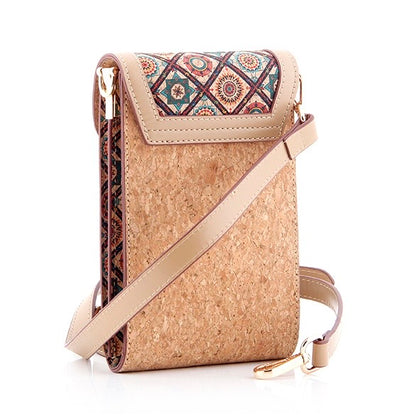 Cork Phone Crossbody Bag-Mediterranean Mosaic