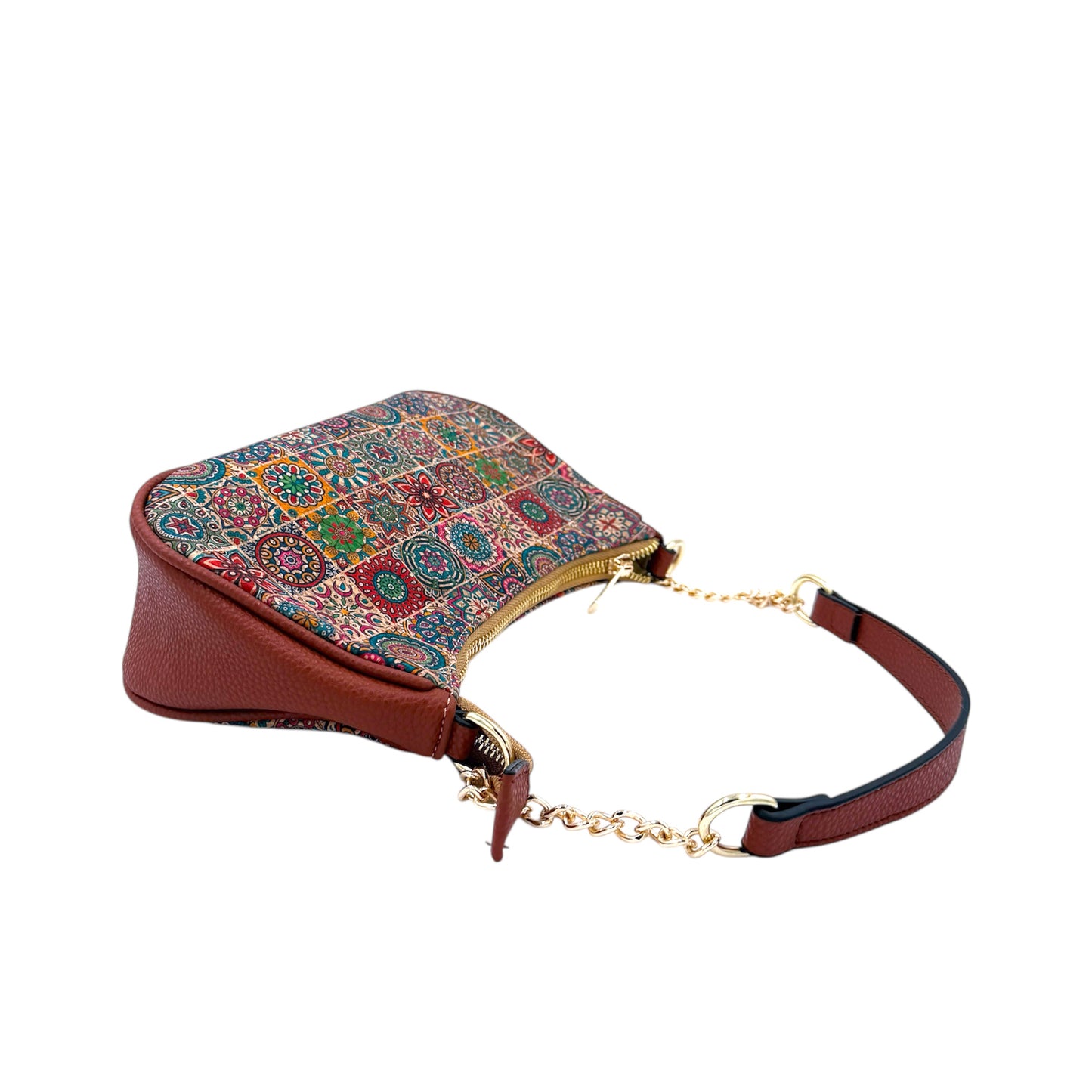Cork Saddle Bag- Classic Tiles