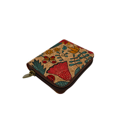 Cork Mini Wallet-Garden Tale