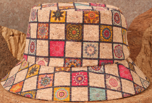 Cork Bucket Hat-Color Mosaic
