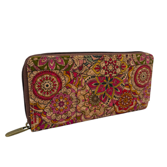 Cork Artist Wallet-Mandala Pink