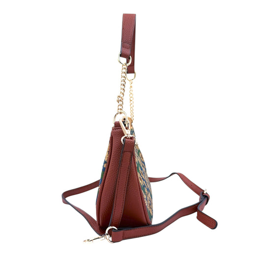 Cork Saddle Bag- Daisy Bloom