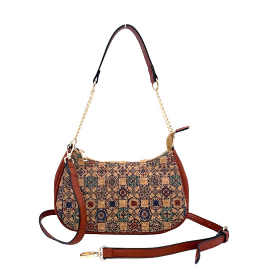 Cork Saddle Bag-Vintage Mosaic