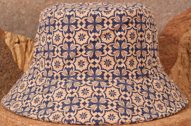 Cork Bucket Hat-Classic Tile