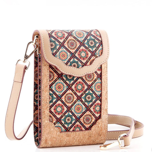 Cork Phone Crossbody Bag-Mediterranean Mosaic