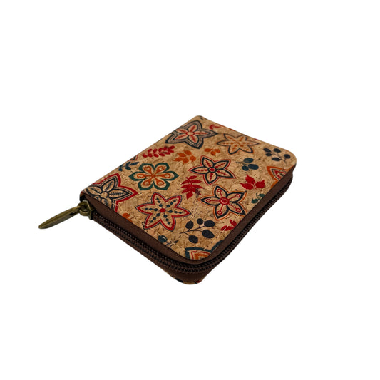 Cork Mini Wallet-Autumn Blossom