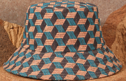 Cork Bucket Hat-Geo Weave