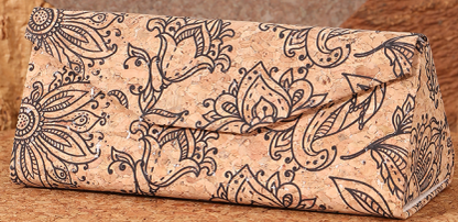 Foldable Cork Eyeglass Case-Botanical Ink