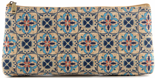 Cork Pencil Pouch-Mediterranean Bloom