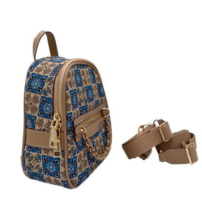 Cork Mini Backpack-Blue Tile