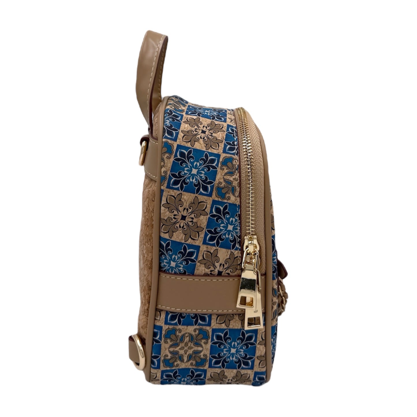 Cork Mini Backpack-Blue Tile