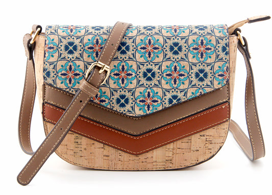 Artistic Flap Crossbody Bag-Seaside Blossoms
