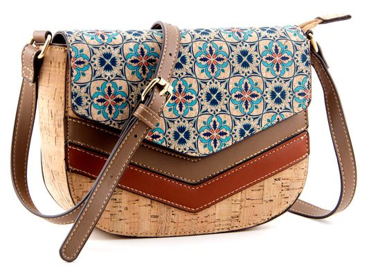 Artistic Flap Crossbody Bag-Seaside Blossoms