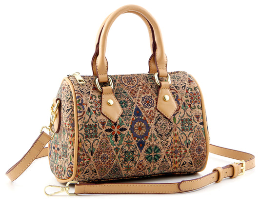 Cork Boston Bag-Vintage Mosaic
