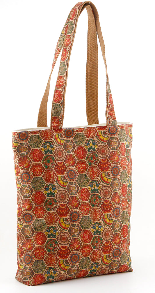 Shopping Bag-Hexagon Mosaic Pattern